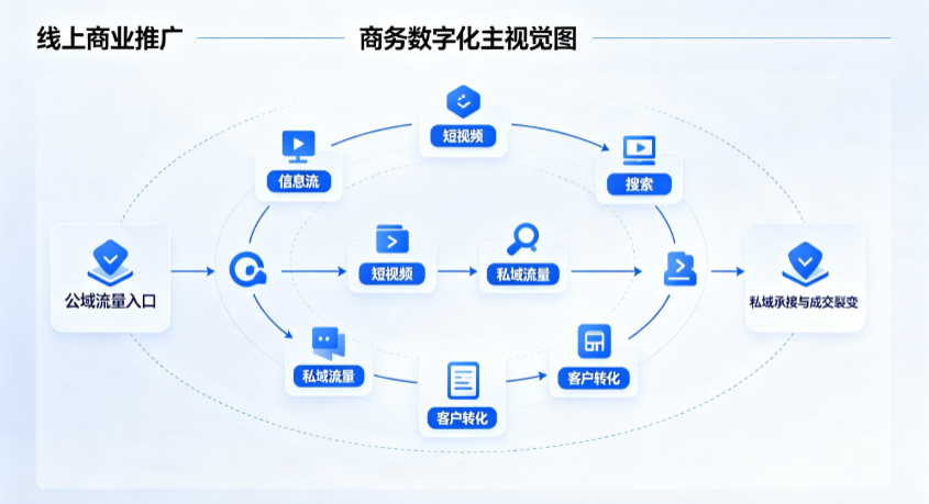 城西区线上商业推广怎么做？全域流量闭环搭建与低成本转化实战指南